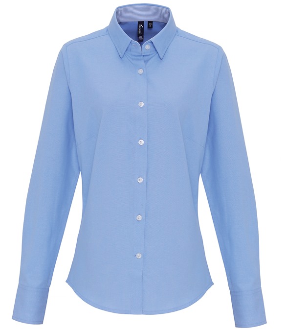 Women's cotton-rich Oxford stripes blouse