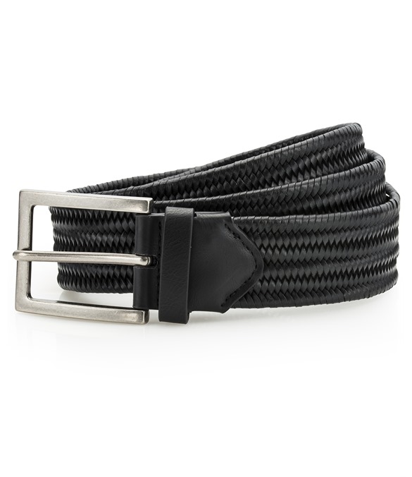 Leather braid belt