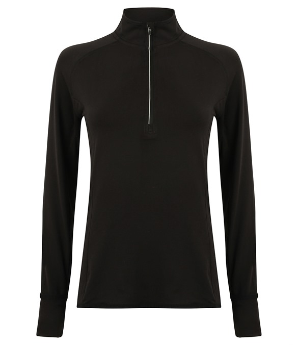 Women's long-sleeved ? zip top
