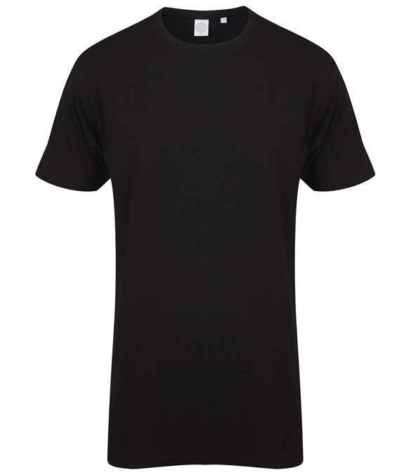 Longline t-shirt with dipped hem