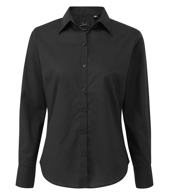 Women's poplin long sleeve blouse