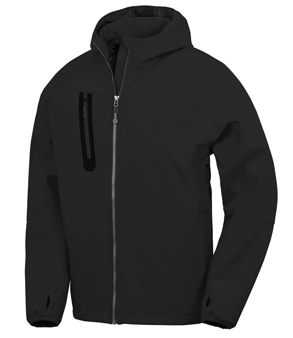 3-layer recycled printable casual hooded softshell