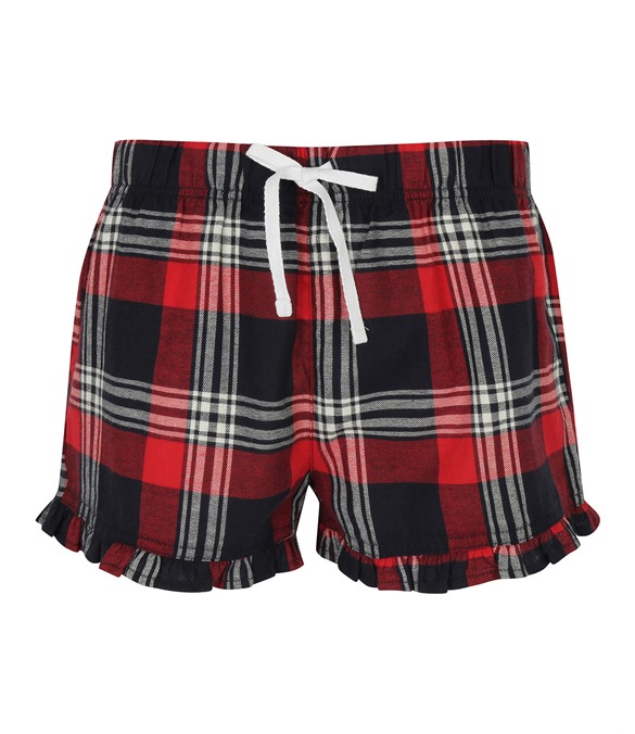 Women's tartan frill shorts