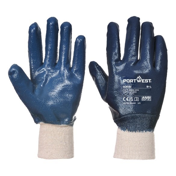 Grip 12 Nitrile Full Dipped Knitwrist Glove