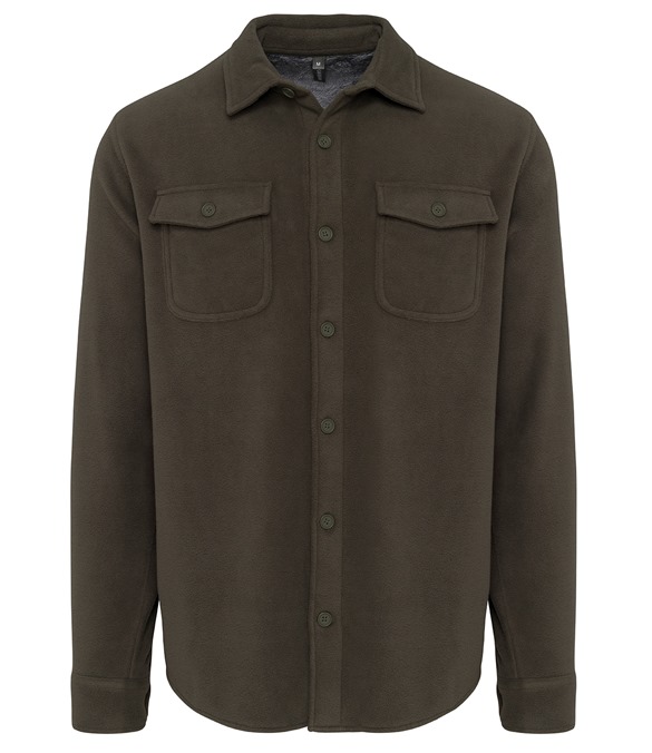 Sherpa-lined fleece overshirt