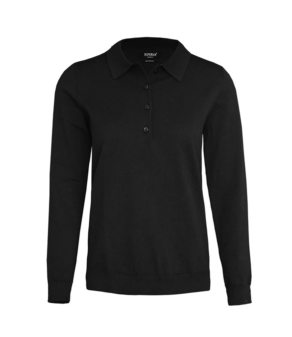 Women’s Brighton long sleeve polo – elegant knitted polo