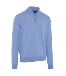 1/4-zip merino blend sweater