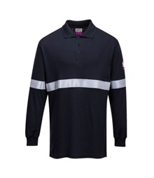 Modaflame Knit FR Long Sleeve Polo Shirt