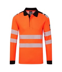PW3 Modaflame Knit HVO FR Long Sleeve Polo Shirt