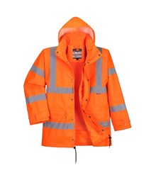 Hi-Vis Breathable Interactive Rain Traffic Jacket