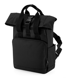 Recycled mini twin handle roll-top backpack