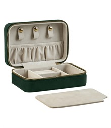 Velvet travel jewellery box